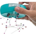 thumbnail image 4 of The Quilted Bear Magnetic Pin Cushion with Sewing Pins (Turquoise), 4 of 5