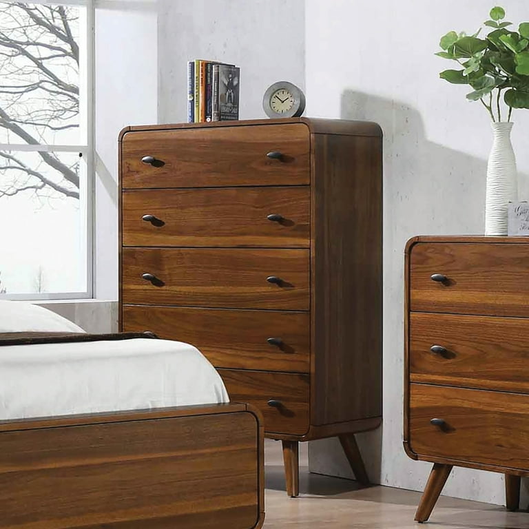 ロビン　チェスト Robyn 5-drawer Chest Dark Walnut - Walmart.com