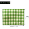 thumbnail image 2 of Green Buffalo Check Placemats - Cotton Buffalo Plaid Placemats Set of 4 - St Patricks Day Placemats - Washable Green Checkered PlaceMats for Dining Table, 2 of 7
