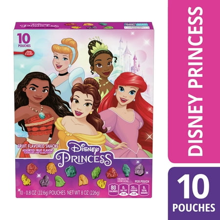 Disney Princess Fruit Flavored Snacks Treat Pouches 0.8 oz 10 ct