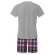 thumbnail image 4 of Mens Slim Fit Manga Corta Botón Abajo Camisas Cuello Redondo Impresión Set Deportivo, Cintura Elástica Traje Casual, 4 of 6