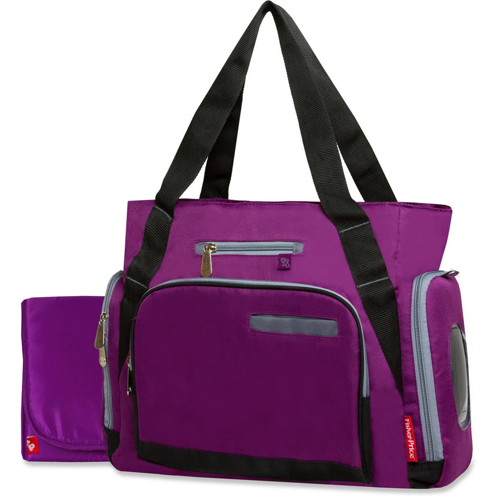 FisherPrice Diaper Bag, Purple/Black