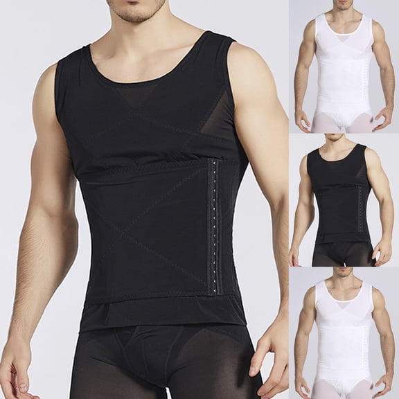 Einccm Men's Mesh Tank Top Sleeveless Undershirt, Breathable Lightweight Gauze, Semi-Sheer Compression Shapewear Base Layer, Slim Fit Muscle Shirt for Gym Workout Casual Summer Wear