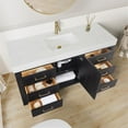 thumbnail image 6 of Leon 60" Single Bathroom Vanity in Fir Wood Black w/Lightning White Composite, 6 of 17