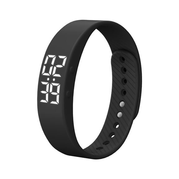 DESIGNICE Silent Vibration Wake-Up Wristband, Smart Alarm Watch for Men and Women, Black
