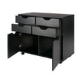 thumbnail image 3 of Winsome Halifax 2-Door, 4-Drawer Mobile Cabinet 20622, Black Finish, 3 of 11