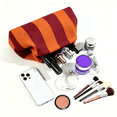 thumbnail image 4 of WANDF Clutch Purse for Women,Knit Striped Clutch Handbags,Woven Evening Bags,Large Dumpling Bag for Ladies,Girlfriend,Travel Makeup Storage Lightweight Portable Pouch(Orange Red Stripe), 4 of 8