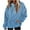 Blue, variant on Loose Casual Long Sleeve Hoodie Soft Comfortable Pullover with Pocket Stylish Round Neck Perfect for Everyday Wear and Outdoor Activities Gray L