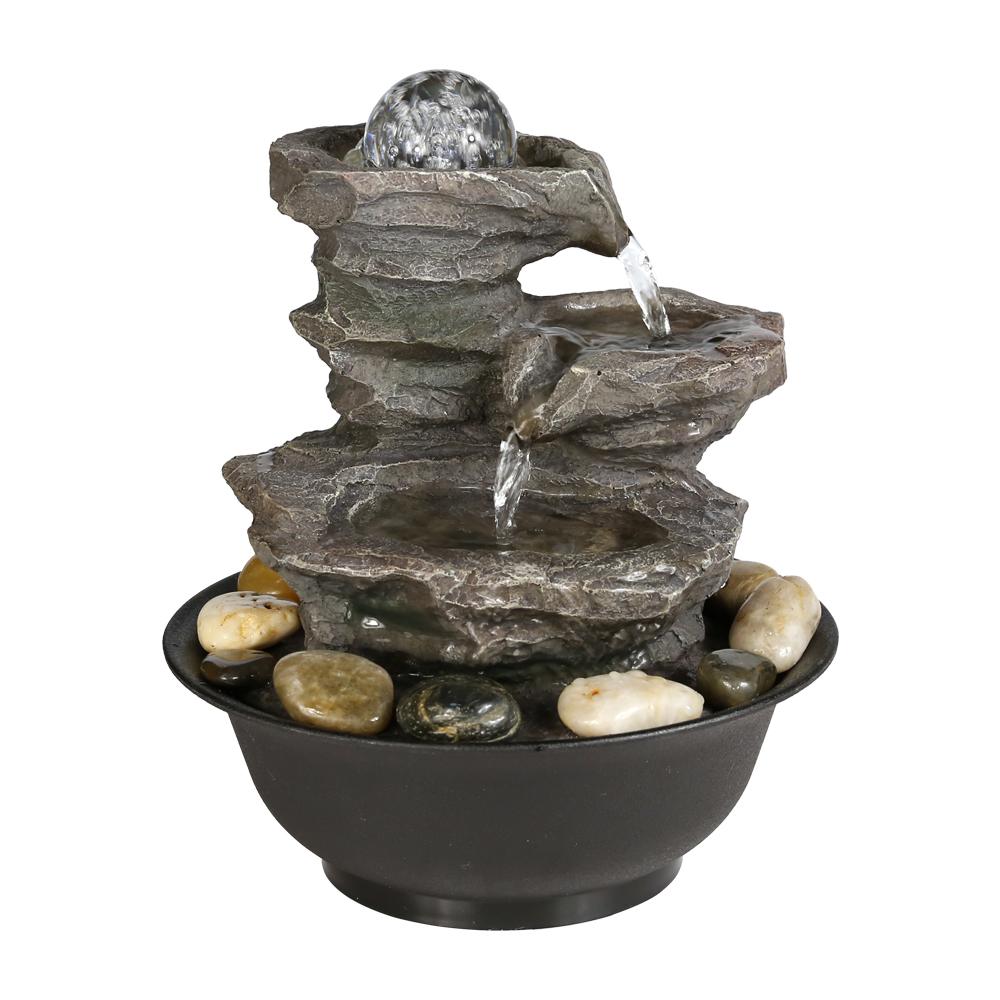 Watnature 11" Indoor 4-Tier Cascading Tabletop Fountain - image 4 of 11