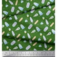 thumbnail image 2 of Soimoi Green Viscose Chiffon Fabric Heart & Ice Cream Food Printed Craft Fabric by the Yard 42 Inch Wide, 2 of 3