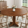 thumbnail image 3 of 47" Round Dining Table for 4 with Wooden Base - Kitchen & Dining Room Table (Table Only), 3 of 7