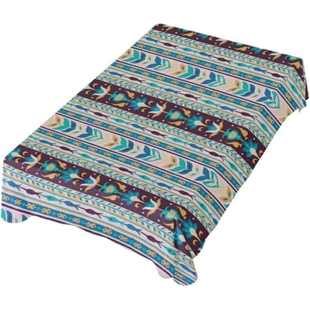 

Hyjoy Rectangle Table Cloth Aztec Style Tribal Texture Tablecloth Waterproof Anti-Shrink Soft and Wrinkle Resistant Decorative Fabric Table Cover for Outdoor Picnic/Kitchen Dining 54x72In