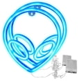 thumbnail image 2 of Letrero Neón VentDepot LuminAlien01 2Pzas USB o 3 Pilas AA Alien azul, 2 of 2
