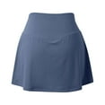 thumbnail image 4 of Yoga Shorts for Women High Waist Stretchy A Line Casual Active Lightweight Tennis Skirt for Sporty Wear Blue M, 4 of 5