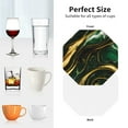 thumbnail image 6 of Disketp Green Marble Funny Coasters,4 Pcs Leather Coasters with Holder, Perfect Housewarming Hostess Gifts,Protect Furniture from Water Marks Scratch and Damage-Octagon, 6 of 6