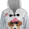 thumbnail image 4 of Playful Jack Russell Terrier Welcomes Winter Snowy Day with Cardinal Bird All Over Print 3D Hooded Duffle Toggle Coat Parson Jack Dog Lover - 2017, 4 of 6
