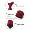 thumbnail image 4 of Tie Sets for Men Plaid Necktie Woven Checkered Handkerchief Clip Formal Business Red Wedding, 4 of 6