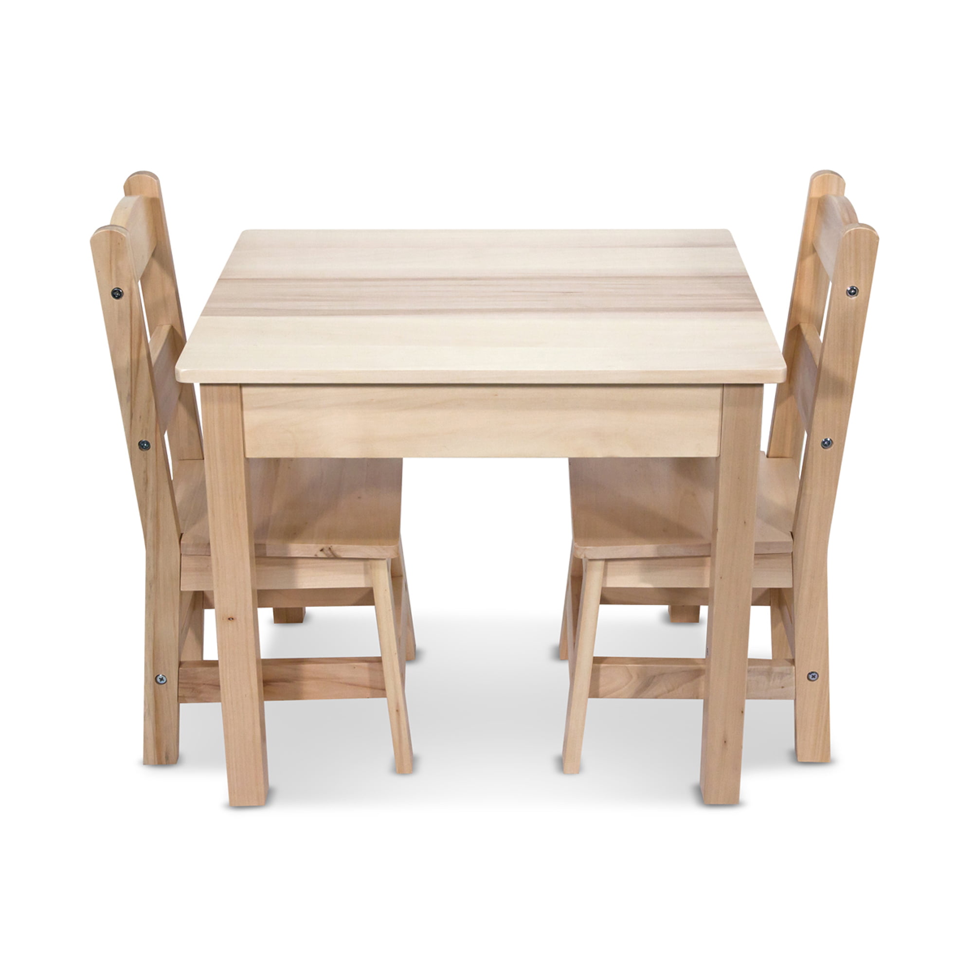 Melissa & Doug Solid Wood Table & Chairs (Kids Furniture, Sturdy Wooden