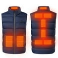 thumbnail image 2 of IROINNID Men's Leisure Dual-control Nine-zone USB Heating Vest Electric Heating Jacket Turtleneck Sleeveless Solid Color Clothe Heating Padded Coat, 2 of 9
