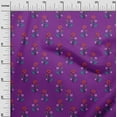 thumbnail image 2 of oneOone Cotton Silk Fabric Leaves & Floral Block Decor Fabric Printed BTY 42 Inch Wide, 2 of 4