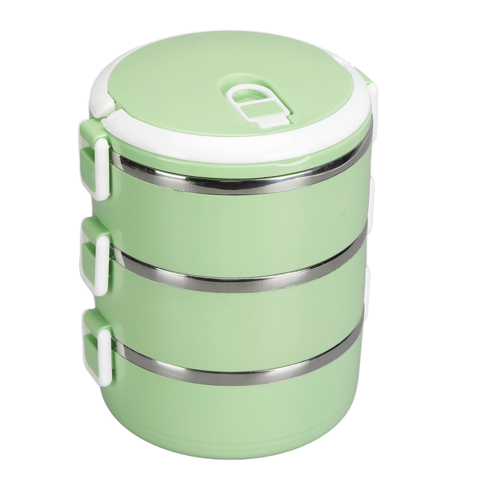 Stainless Steel Bento Box ,Adult Lunch Box Set, Portable Insulated Lunch Containers StackableLeakproof Food Container for Adults Office Outdoor[Three Layers Nordic Green]