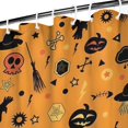 thumbnail image 3 of Halloween Witch Hat Pattern Shower Curtain 36"x72" ,Bathroom Decorative Shower Curtains Set with 12 Hooks,Modern Waterproof Washable Shower Curtain, 3 of 6