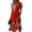 A03-Deep Red, variant on July 4th Dresses for Women Independence Day Flag Print Dress A-Line Summer V Neck Short Sleeve America Clothes Flowy Dresses