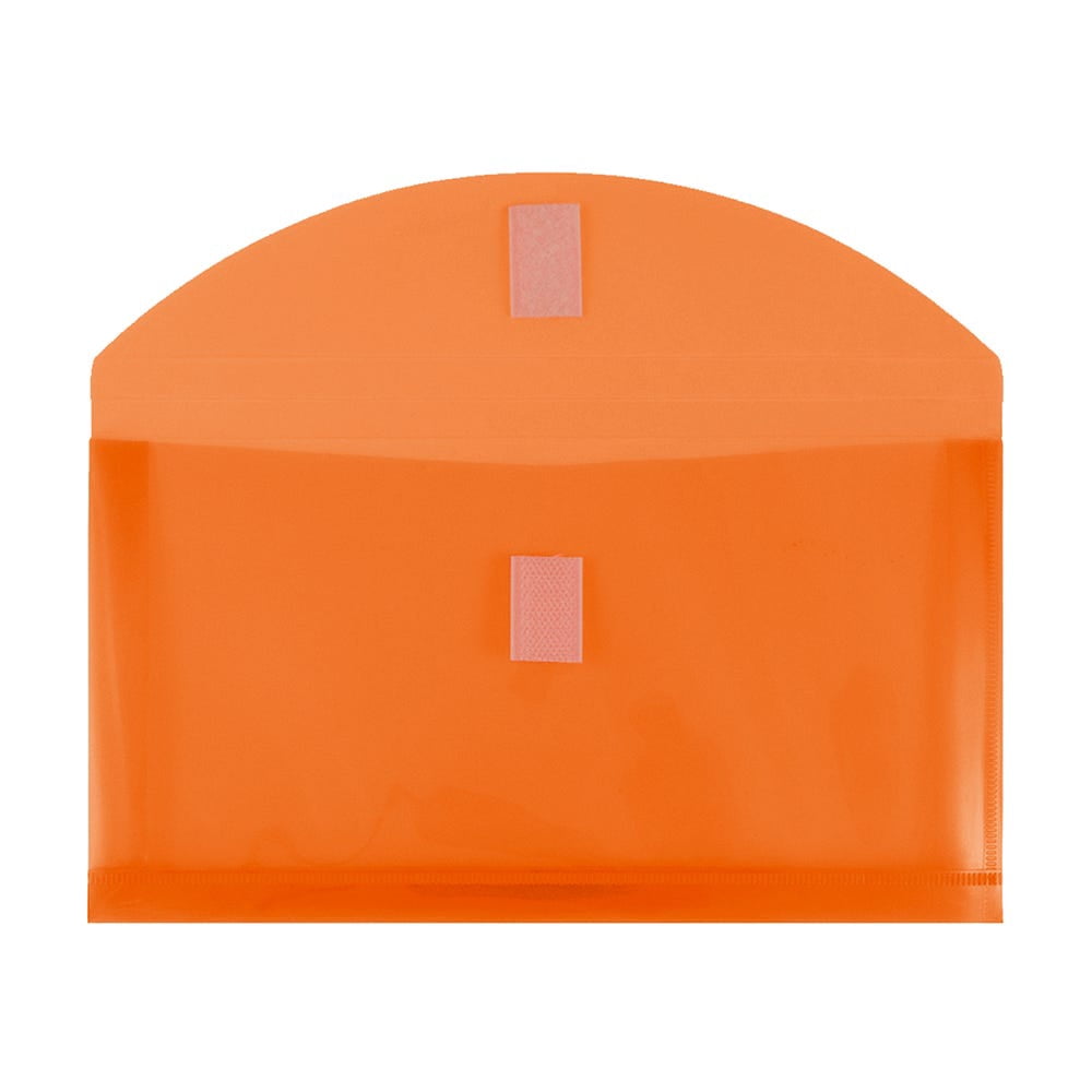 JAM Paper No. 10 Plastic Envelopes, 5 1/4 x 10 x 1, Assorted, Button String, 6/Pack