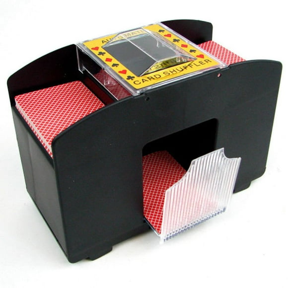Barajador automático de cartas Trademark Poker de 4 barajas, funciona con pilas