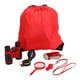 thumbnail image 3 of Kit de explorador libre Hugo Lupa Telescopio Silbato Exploración de la naturaleza Brújula Kit de aventura para Senderismo Niños Rojo, 3 of 10