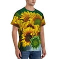 thumbnail image 2 of Bixox Men's Sunflowers in Bucket Printed Short Sleeve Skinny Athletic T-Shirt, 2 of 6
