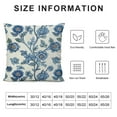 thumbnail image 5 of Nawypu Blue Floral Pillow Covers Rustic Light Blue Green Chinoiserie Flowers Leaves Birds Print Decorative Outdoor Pillowcases Farmhouse Holiday Throw Cushion Cases Decor for Couch Sofa Bed, 5 of 5