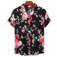 thumbnail image 3 of Camisas estampadas florales de moda para hombres, ropa con estampado 3D, camisas hawaianas de playa, blusas Y2K de manga corta, ropa vintage, blusa con solapa, 3 of 5
