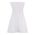 thumbnail image 4 of Women's Summer Casual Dress Strapless Tube Top with Ruffles for Beach Cover Up Womens Casual Trendy Midi Dresses, 4 of 4