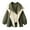 Green XXL, variant on Women Windbreaker Hooded Patchwork Colorblock Zipper And Button Closure Long Sleeves Tight Waist Loose Coat Cargo Style Outdoor Jacket
