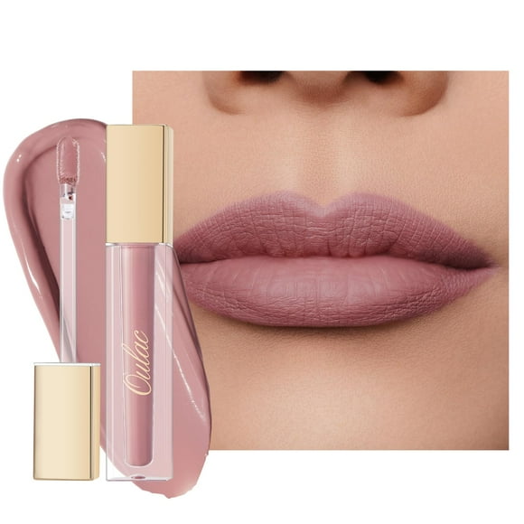 Oulac Liquid Matte Lipstick, Pink Nude Lip Color, Long Lasting Lipsticks for Women, High-Pigmented, Lightweight, Creamy and Melting Texture, Vegan & Clean Beauty, 4.5ml (M16) Dreamy Kiss