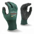 thumbnail image 1 of LINCONSON 3 Pack Level 5 Cut Resistant Safety Performance Series Construction Mechanic PU Work Gloves Thumb Double Reinforced (Medium,Green), 1 of 3