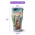 thumbnail image 5 of Merry Christmas Santa Reindeer Antlers Golden Retriever Sleigh Xmas Winter Holiday 30oz Stainless Steel Tumbler Insulated Cup with Lid Goldens Dog Lover Gifts Idea - 00023, 5 of 5