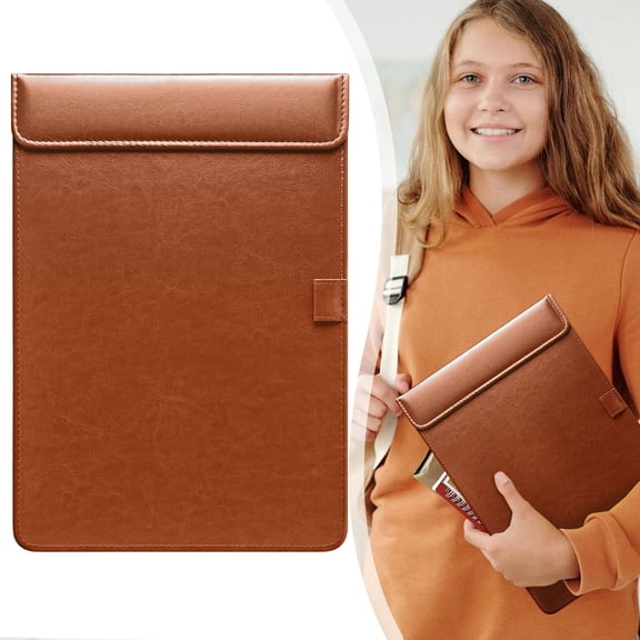 olkpmnmk Professional Padfolio, Faux Leather Portfolio Folder Binder, Leather Board Clip, Writing Leather Paper Folder Board with Pen Holder, Legal Pad Holder for Business Office Conference