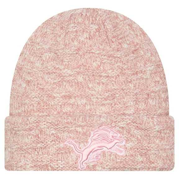 Women's New Era Pink Detroit Lions Metallic Cuffed Knit Hat