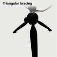 thumbnail image 4 of Reinforced Double Ice Fishing Rod Stand Folding Metal Tripod Portable Design Triangle Ice Fishing Rod Stand, 4 of 5