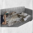 thumbnail image 5 of Animal Soft Flannel Fleece Blanket, Wild Tusked Endemic Animal Photo on Plain Background Nature Themed Scene, Cozy Plush for Indoor and Outdoor Use, 70" x 90", Pale Tan and Dark Tan, by Ambesonne, 5 of 5