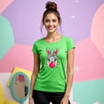 thumbnail image 3 of Playera de Mujer con Conejita Chic – Estampado Divertido y Colorido Color Verde Lima Talla Chica Marca Emil SaEs, 3 of 4