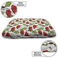 thumbnail image 3 of Floral Pet Bed, Close up View of Blooming Poppy Flowers and Leaves, Chew Resistant Pad for Dogs and Cats Cushion with Removable Cover, 24" x 39", Vermilion Lime Green, by Ambesonne, 3 of 4