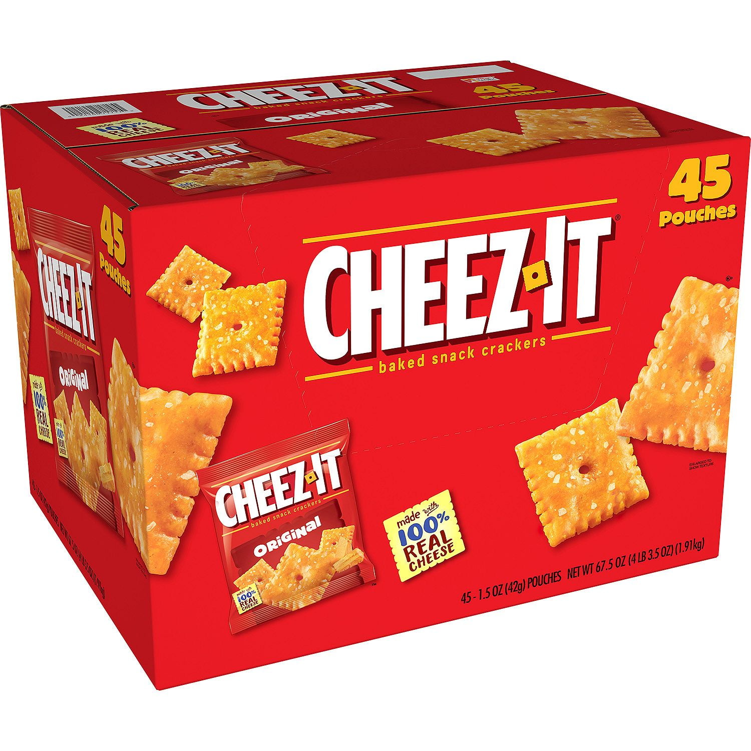 CheezIt Original Crackers Snack Packs (1.5 oz., 45 ct.)