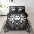 thumbnail image 2 of Manfei bohemian Sun Pattern 7-Piece Twin Bedding Sets,Exotic Boho Bedding Comforter Set,White Black Sheet Sets For Boys Girls,Breathable Home Decor Reversible, 2 of 8