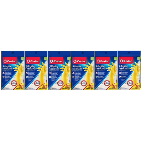 Playtex HandSaver Reusable Rubber Gloves Everyday Protection (Medium, Pack - 6)