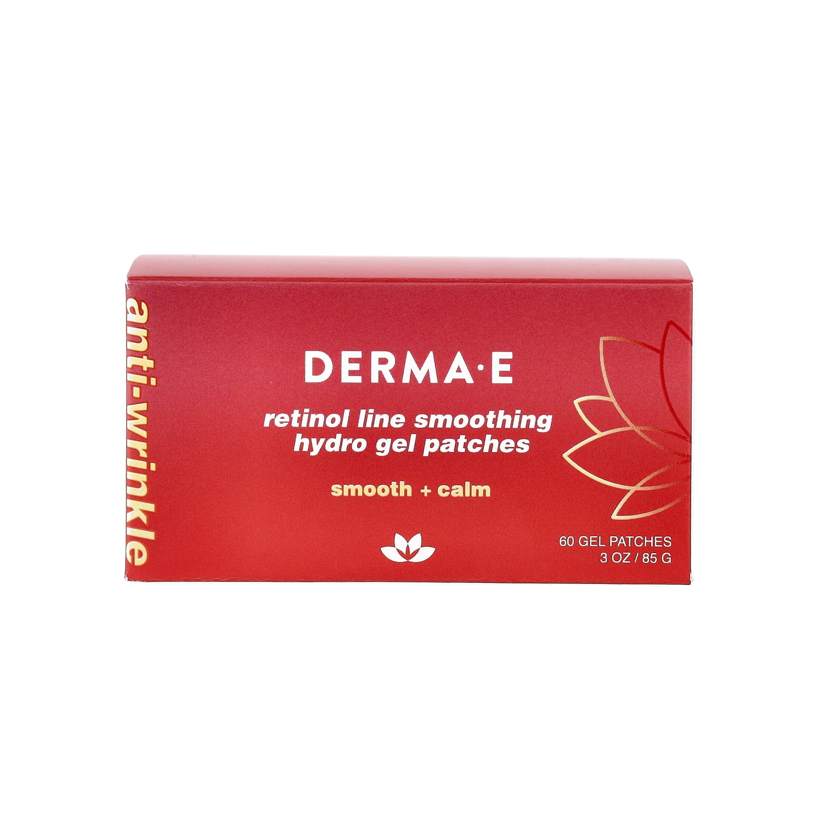 DERMA E Retinol Line Smoothing Hydro Gel Patches, For All Skin Types, 60 Gel Patches