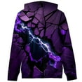 thumbnail image 3 of Zwiiyzr 4-14 Years Boys Oversize Hoodies Sweatshirt Long Sleeve Pattern T-Shirt Printed Round Neck Hooded Sweatshirt Purple, 3 of 3
