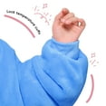 thumbnail image 3 of PMONPA Wearable Blanket Hoodie for Kids, Soft Double Layer Sherpa Fleece Sweatshirt,Teen Gifts for Kids, Youth, Boys, Girls, One Size, Sky Blue, 3 of 8